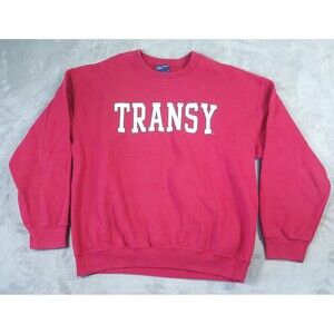 Transylvania University Sweatshirt Mens Large Red Transy MV Sport Crewneck